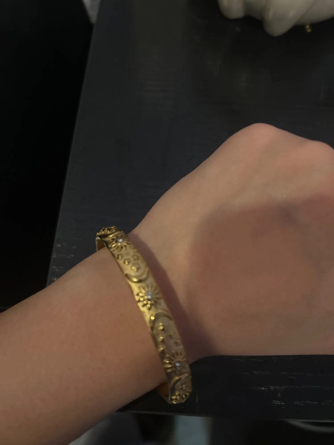Customer photo review of Solaris Moon & Star Bangle