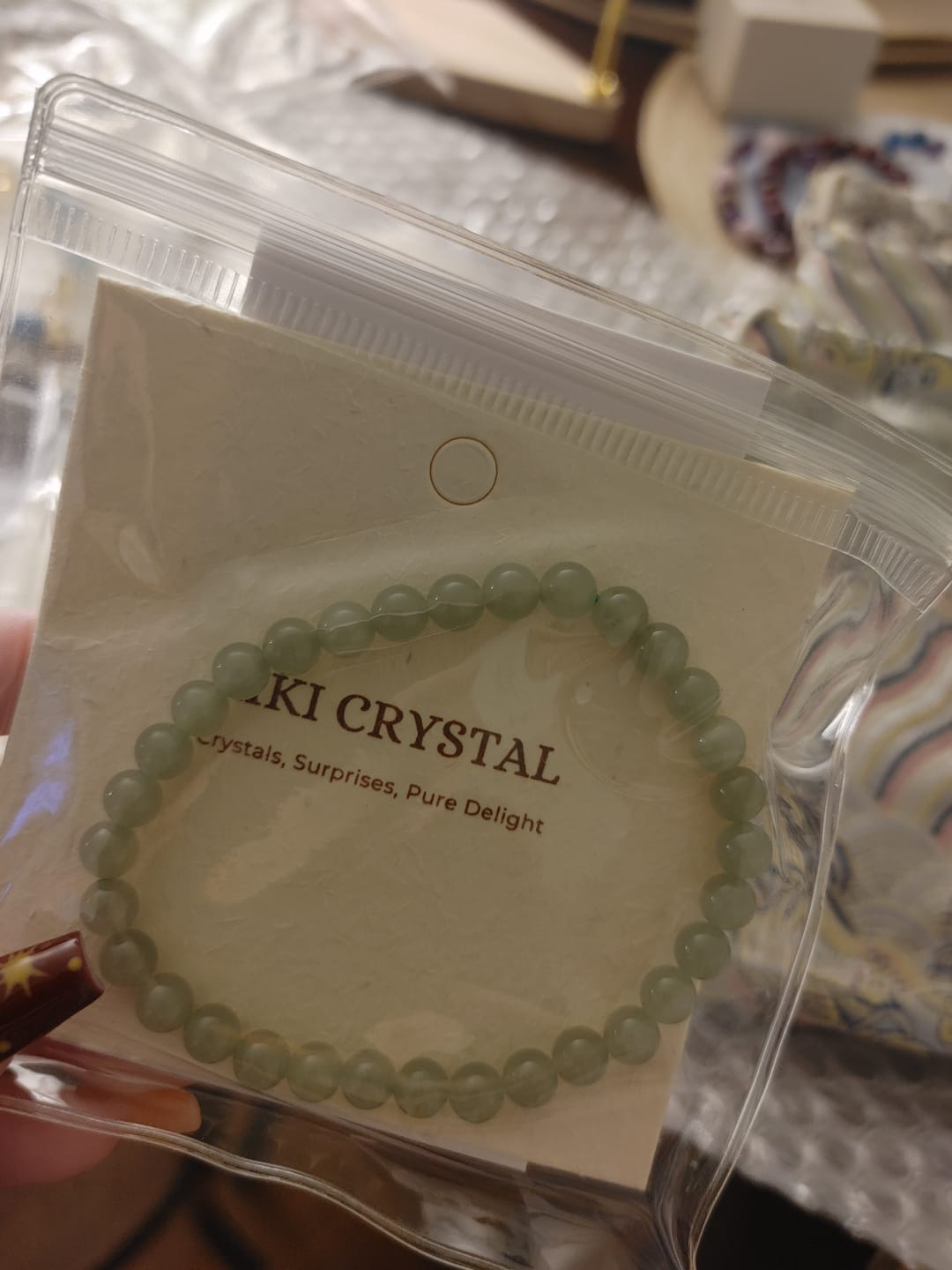 Customer photo review of Green Jade Bracelet 5.9-6mm