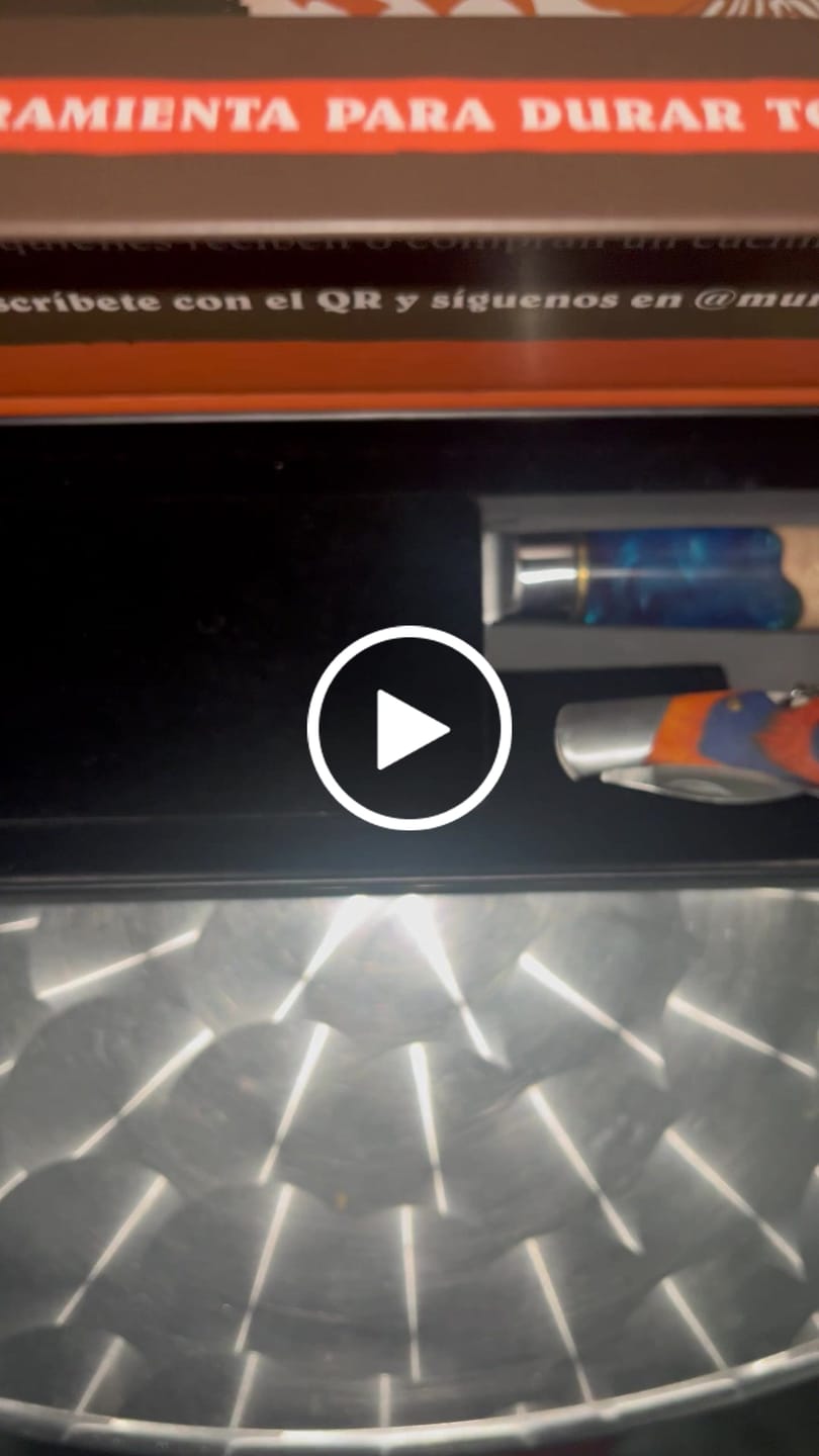 Customer video review of Cuchillo Puntilla Damasco 67 capas hoja 13 cm PATAGÓN - LAGO AZUL