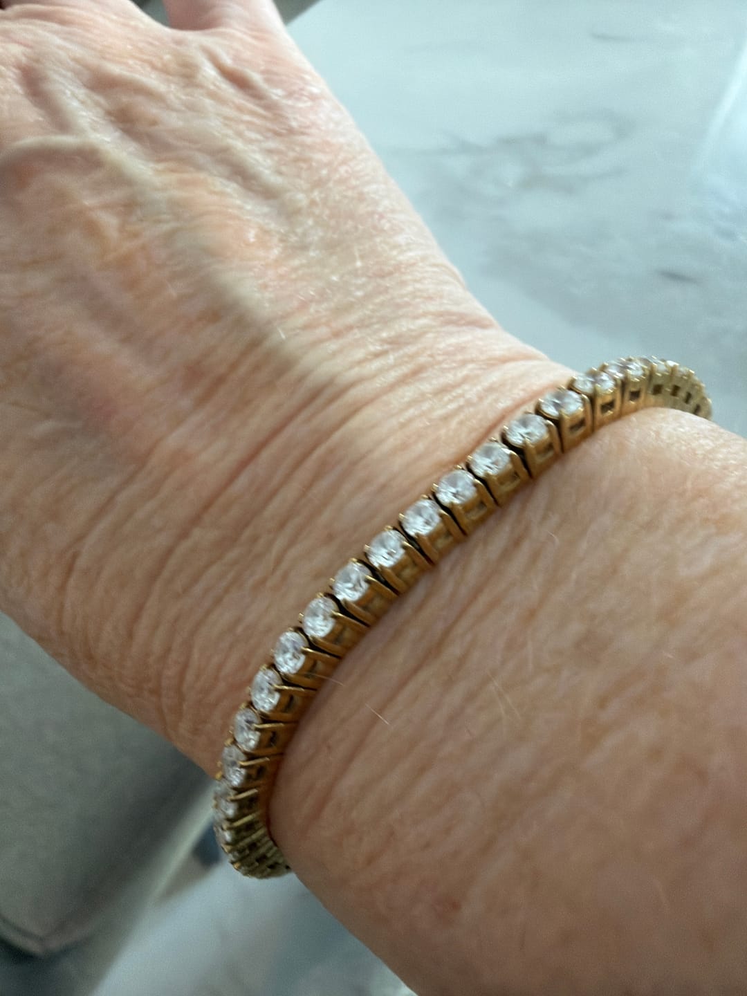 Customer photo review of Luxe Tennis Bracelet