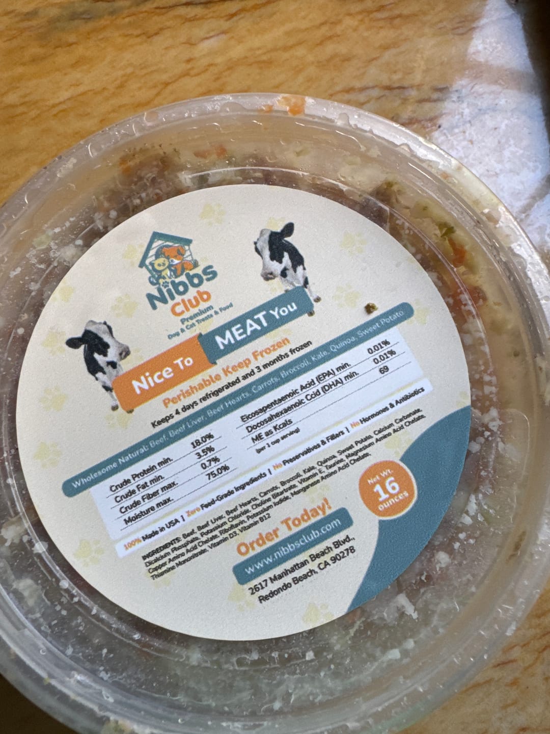 Customer photo review of Nice To MEAT You Dog Food or Food Topper