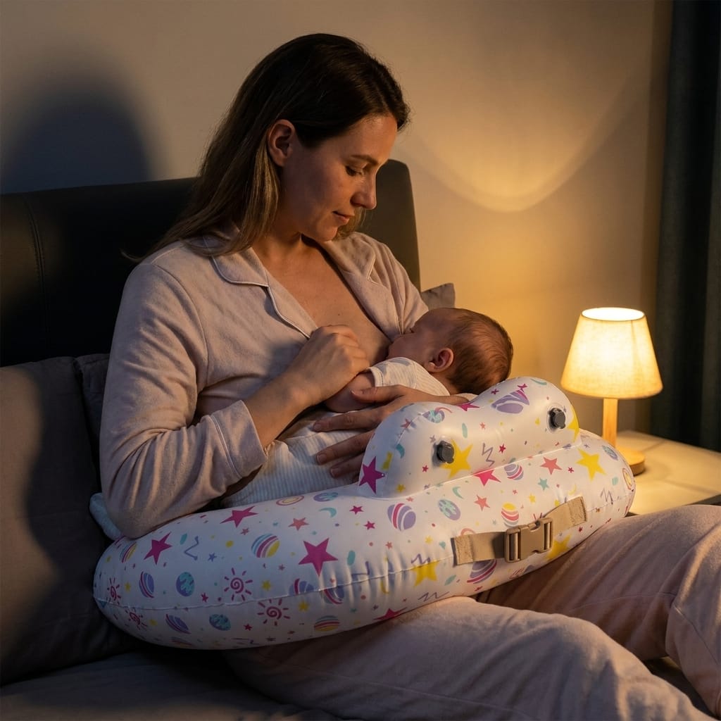 Customer photo review of Wearable Nursing Pillow for Back & Arm Relief