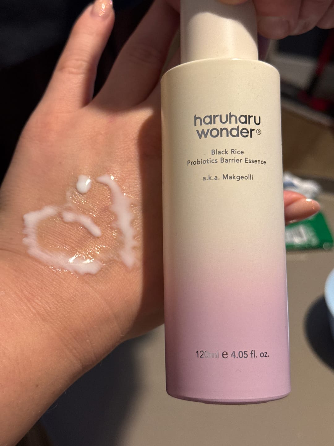 Customer photo review of Atjaunojoša pieniņveida esence Haruharu Wonder Black Rice Probiotics Barrier Essence