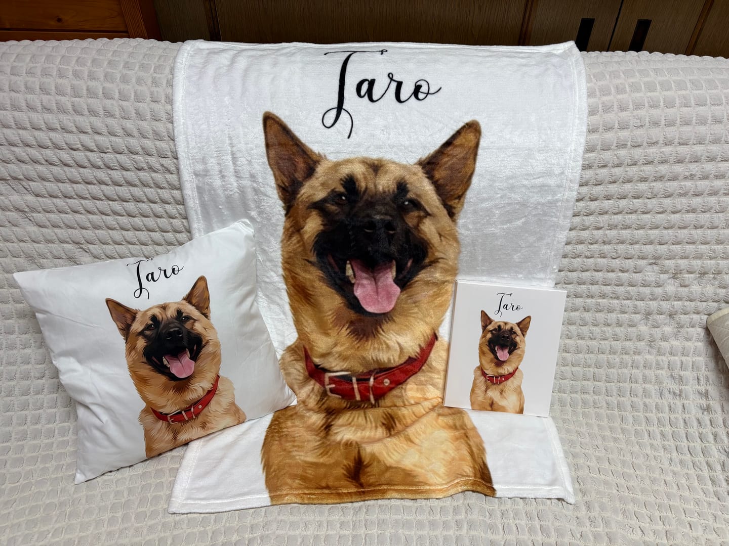 Customer photo review of Petcanva©オーダーメイド ペット似顔絵【3点セット】