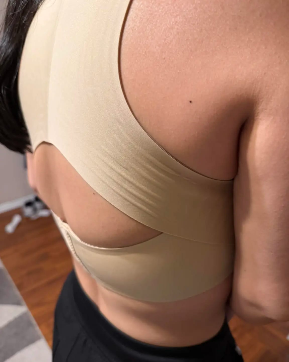 Customer photo review of Cross Back Front Closure Wireless Posture Support Bra
