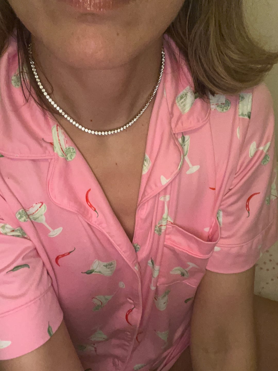 Customer photo review of Luxe Tennis Necklace