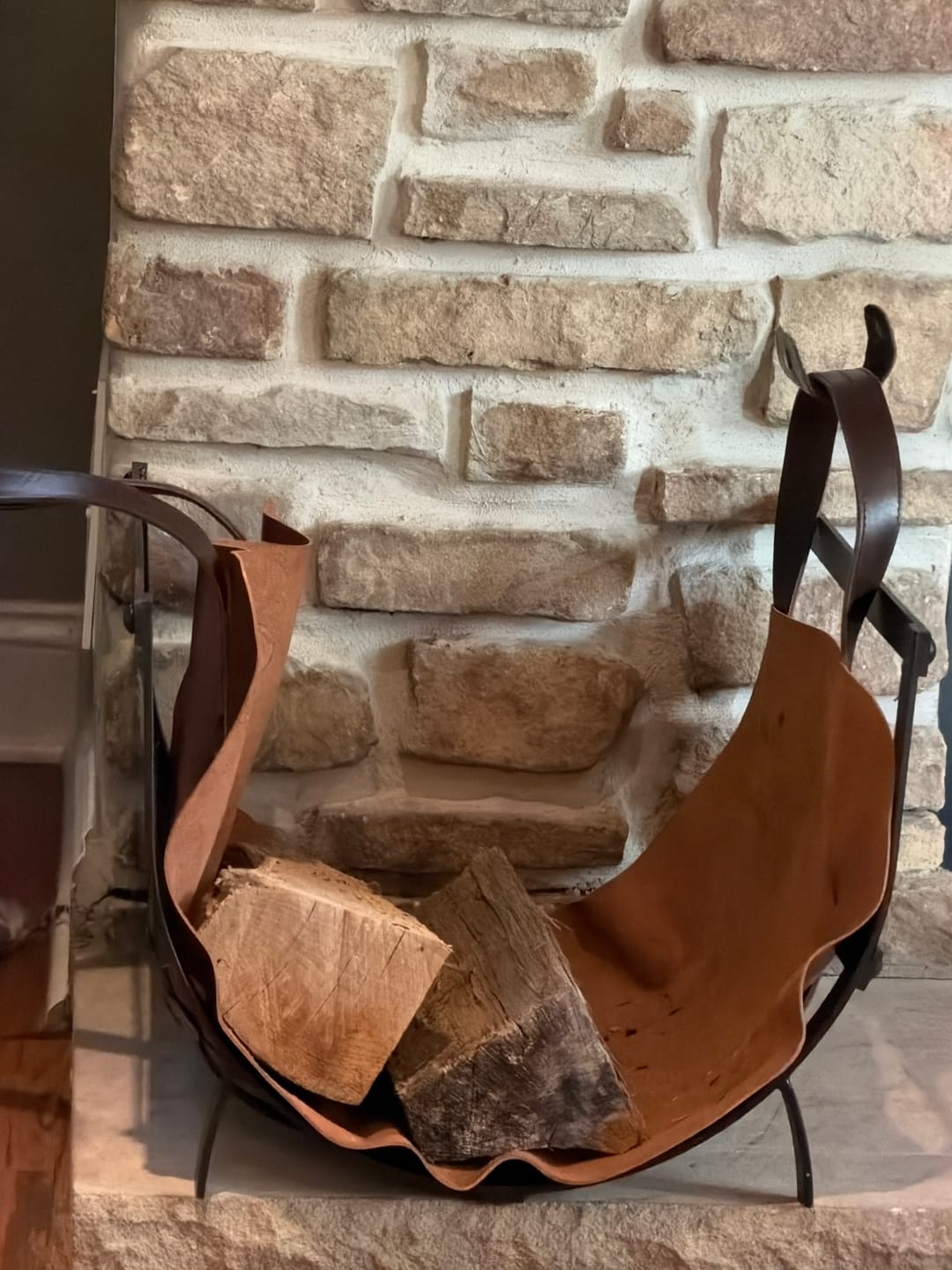 Customer photo review of Log Carrier with Iron Support