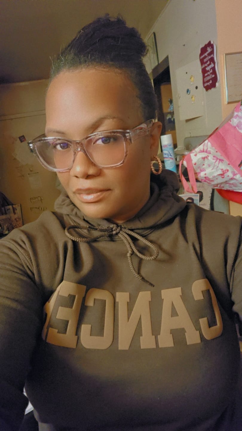 Customer photo review of Chocolate Zodiac Puff Hoodie