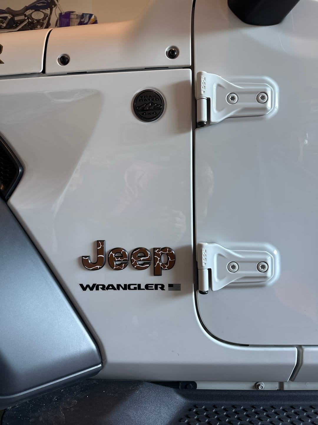 Customer photo review of JEEP Wrangler Emblem Overlay Decal Set | Fits JL, JK, TJ & YJ