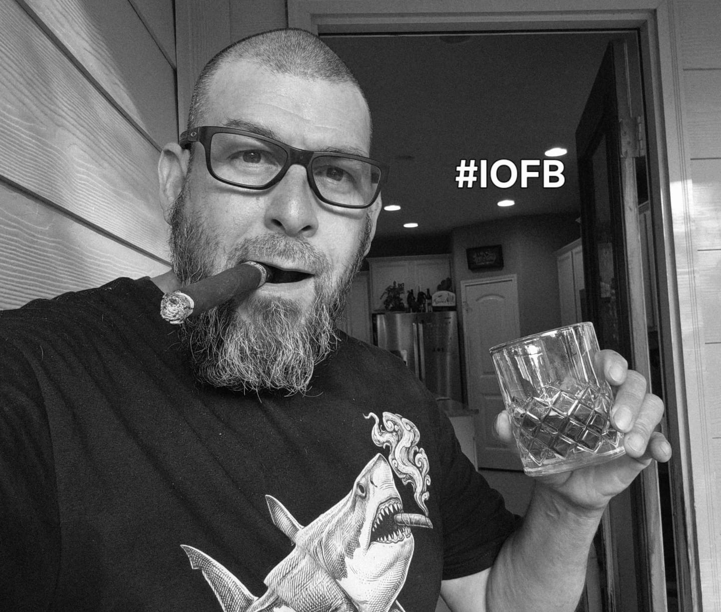 Customer photo review of Vintage Cigar Megalodon T-Shirt
