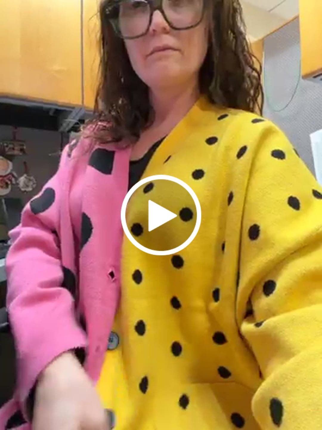 Customer video review of Polka Dot Pop Oversized Cardigan