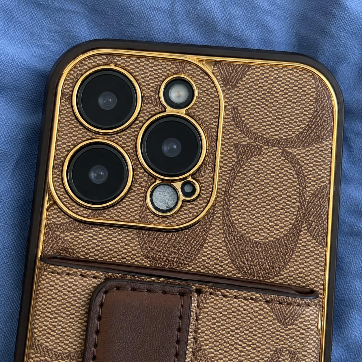 Customer photo review of Brown Monogram Crossbody iPhone Case with Card Pocket