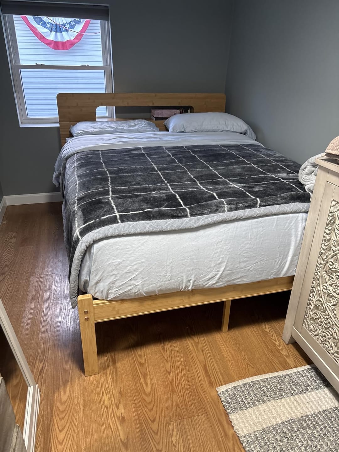 Customer photo review of Hollow - Natural Bamboo Platform Bed Frame