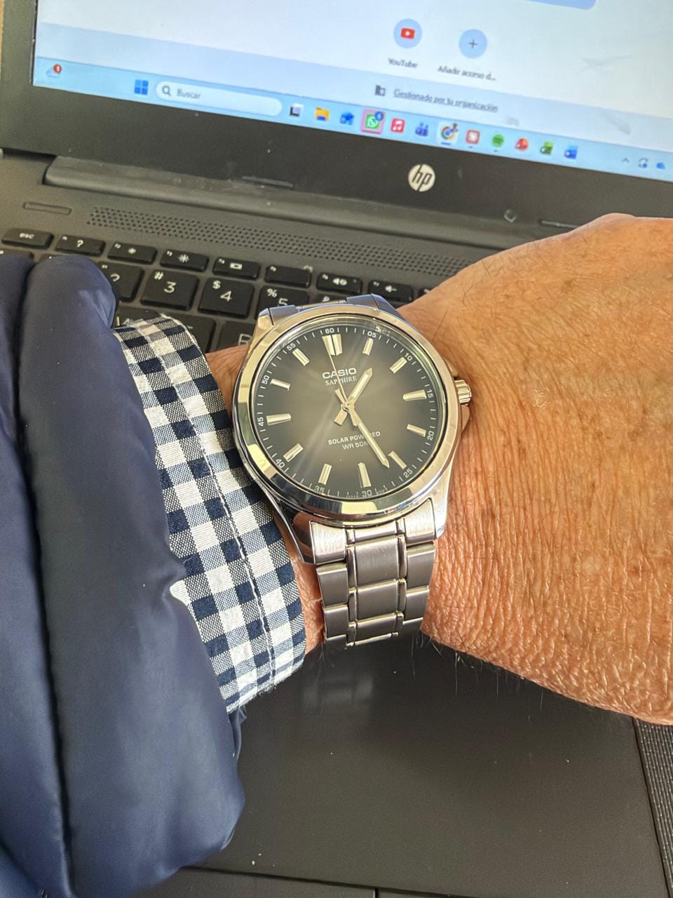 Customer photo review of Reloj Casio Vintage MTS-RS100D-1A Plateado Solar Powered 41,7mm