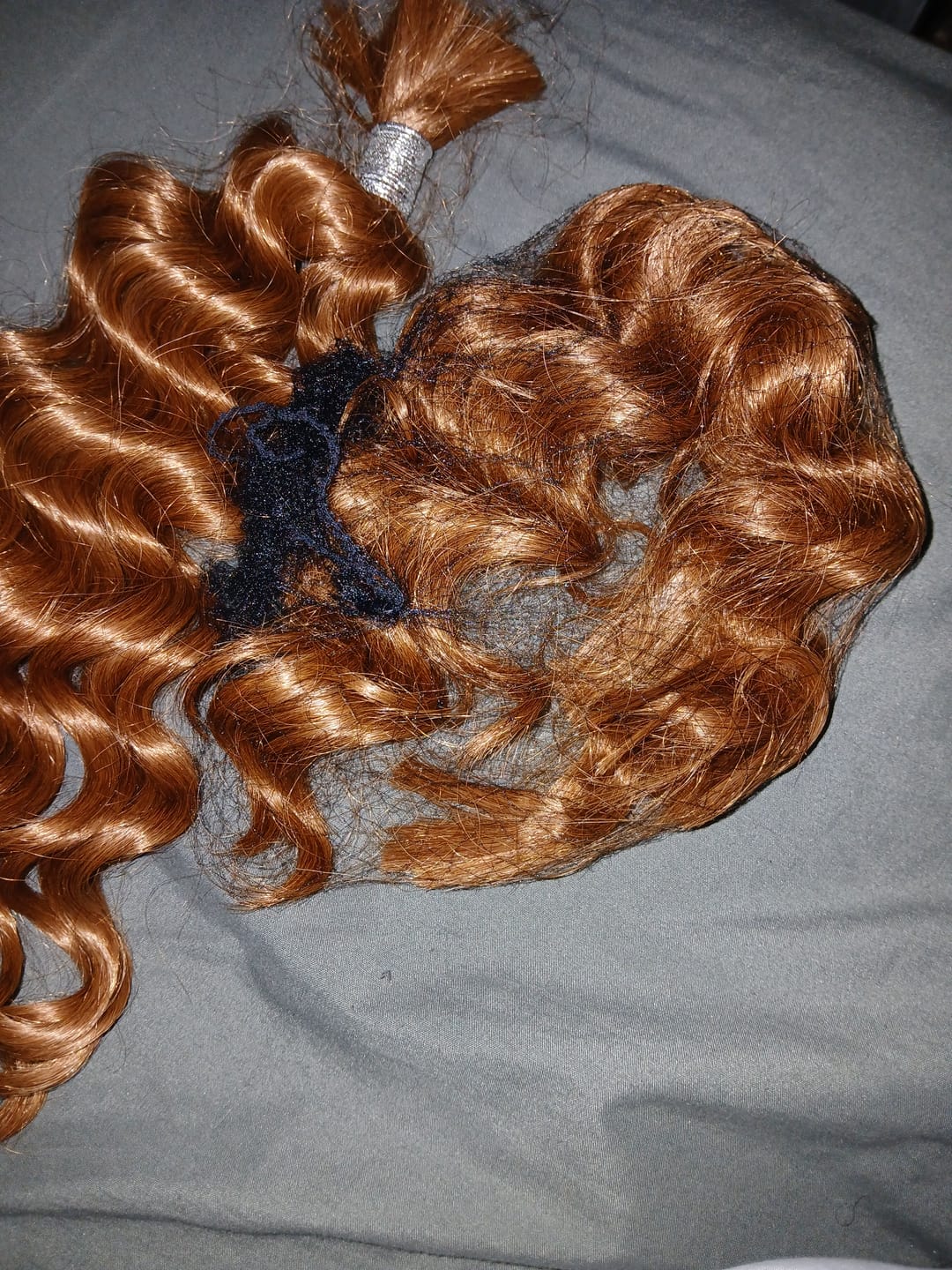 Customer photo review of Sensationnel Premium Too Human Hair Blend Braid - 2X OCEAN WAVE BULK 18″