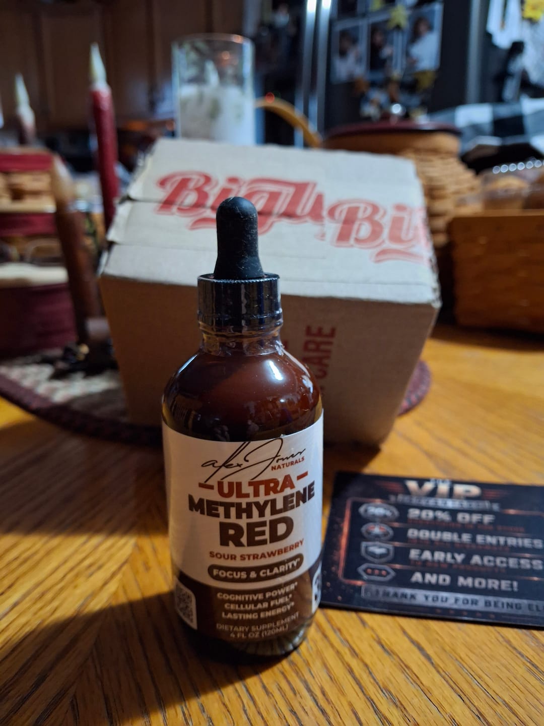 Customer photo review of The Ultra Methylene Red - Sour Strawberry (120ML) (30 Servings)