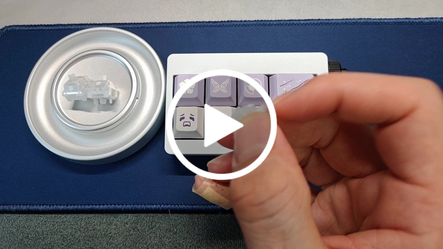 Customer video review of HMX Snowflake Linear Switch Factory Lubed (10PCS)