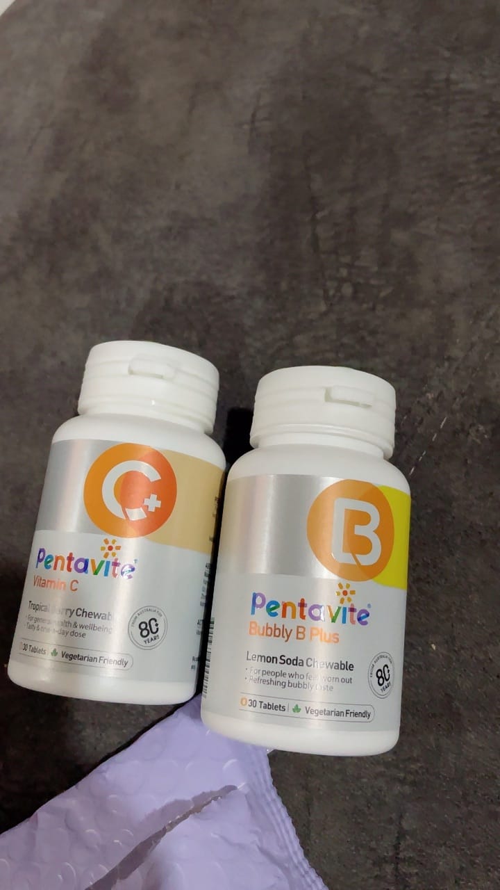 Customer photo review of Bubbly B Plus  Lemon Chewable Tablet