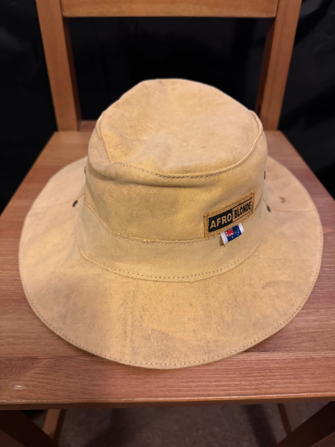 Customer photo review of Bucket Hat: Tells Strories Of Sandy Outback Tracks