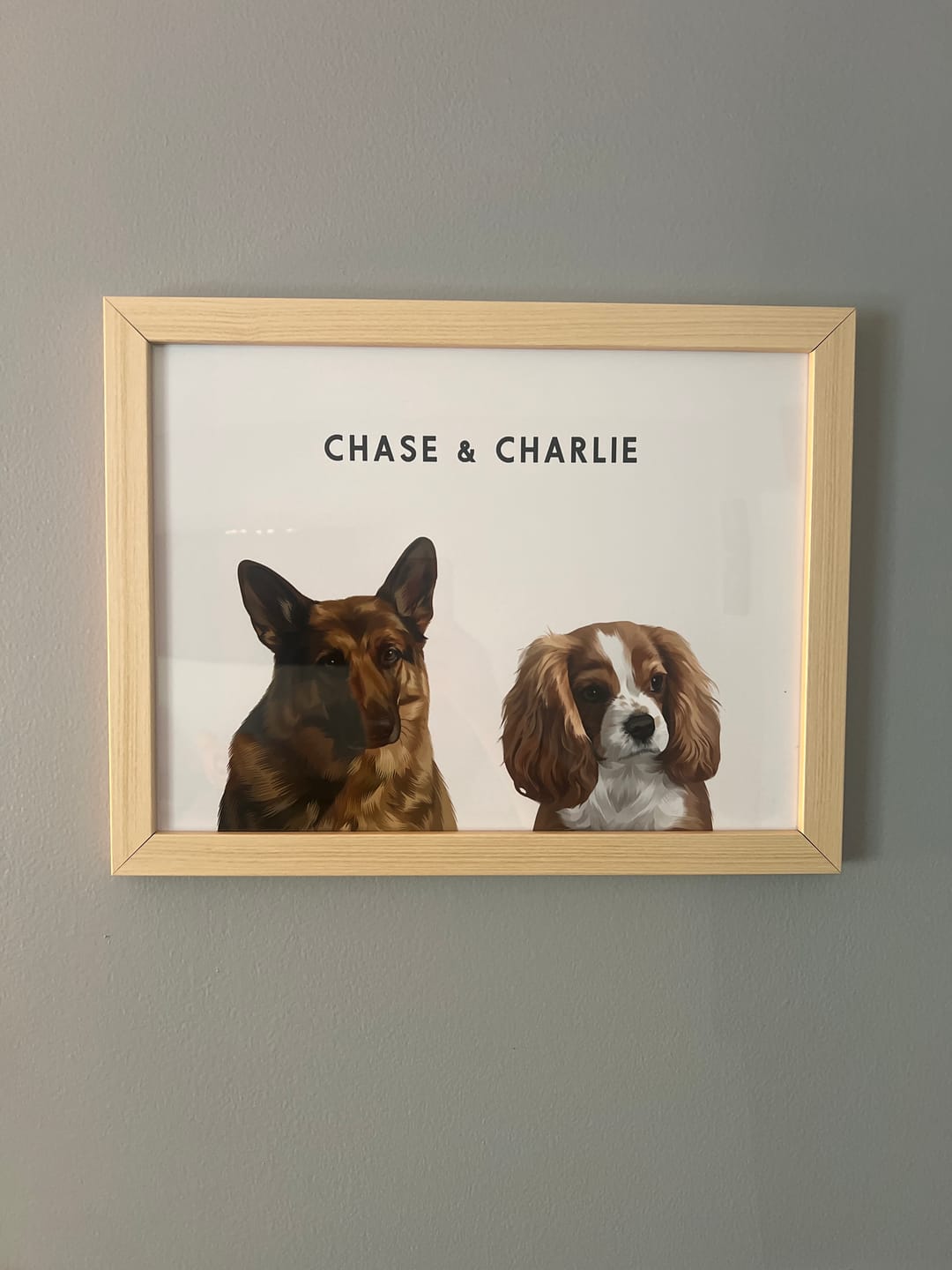 Customer photo review of Custom Two Pet Portrait