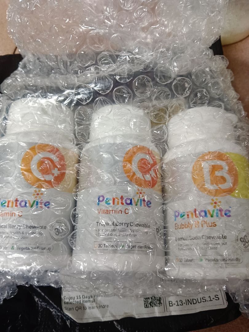 Customer photo review of Bubbly B Plus  Lemon Chewable Tablet