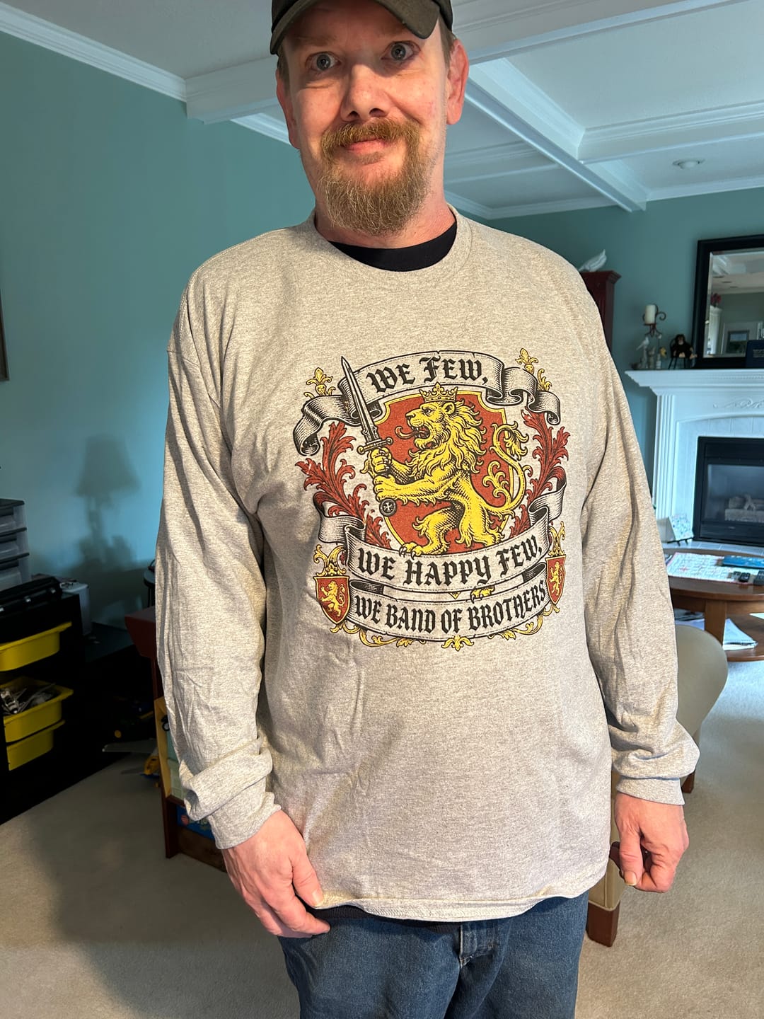 Customer photo review of Band Of Brothers Quote Unisex Long Sleeve Tee
