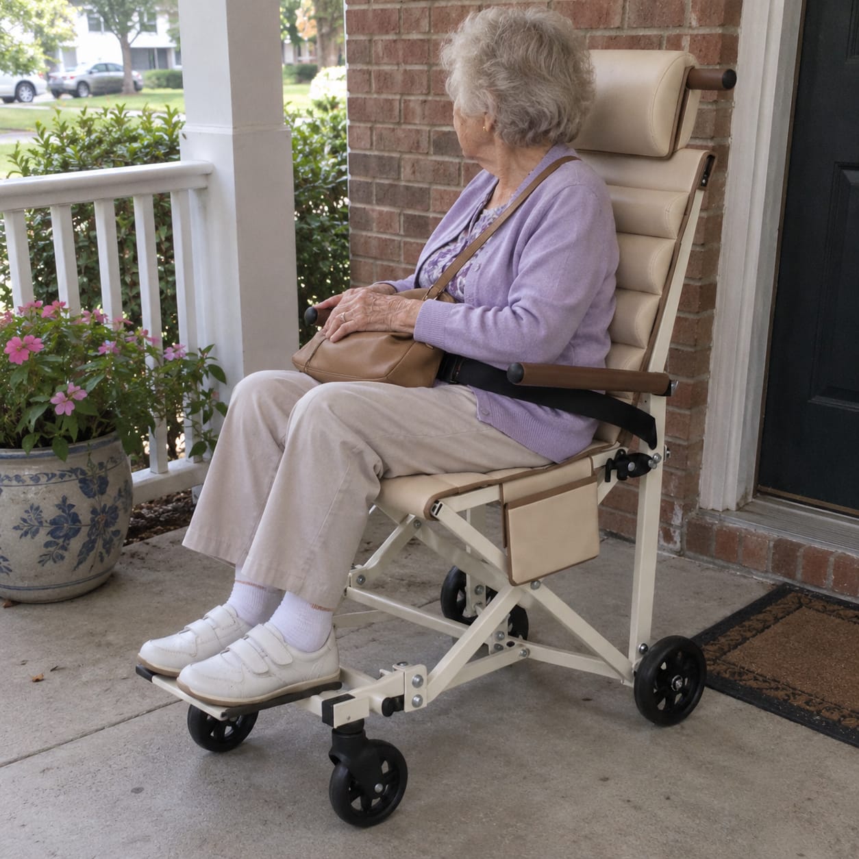 Customer photo review of Folding Transport Chair