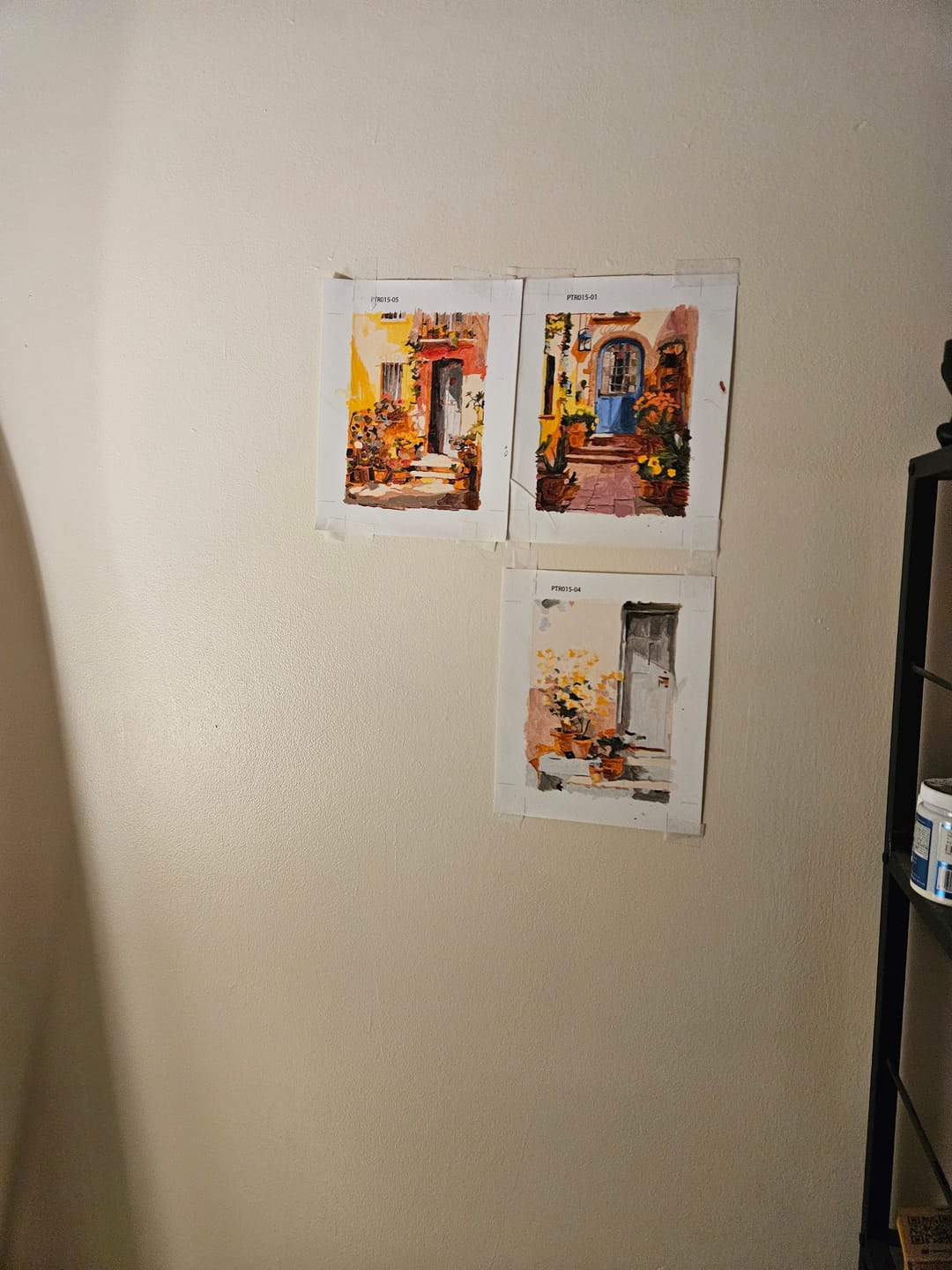 Customer photo review of 6 Mini Paintings - Colorful Doors Set