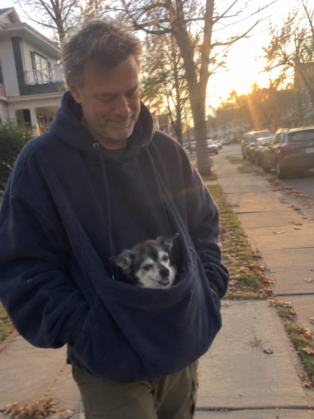 Customer photo review of The Joey Hoodie™ – for Small Dogs & Cats
