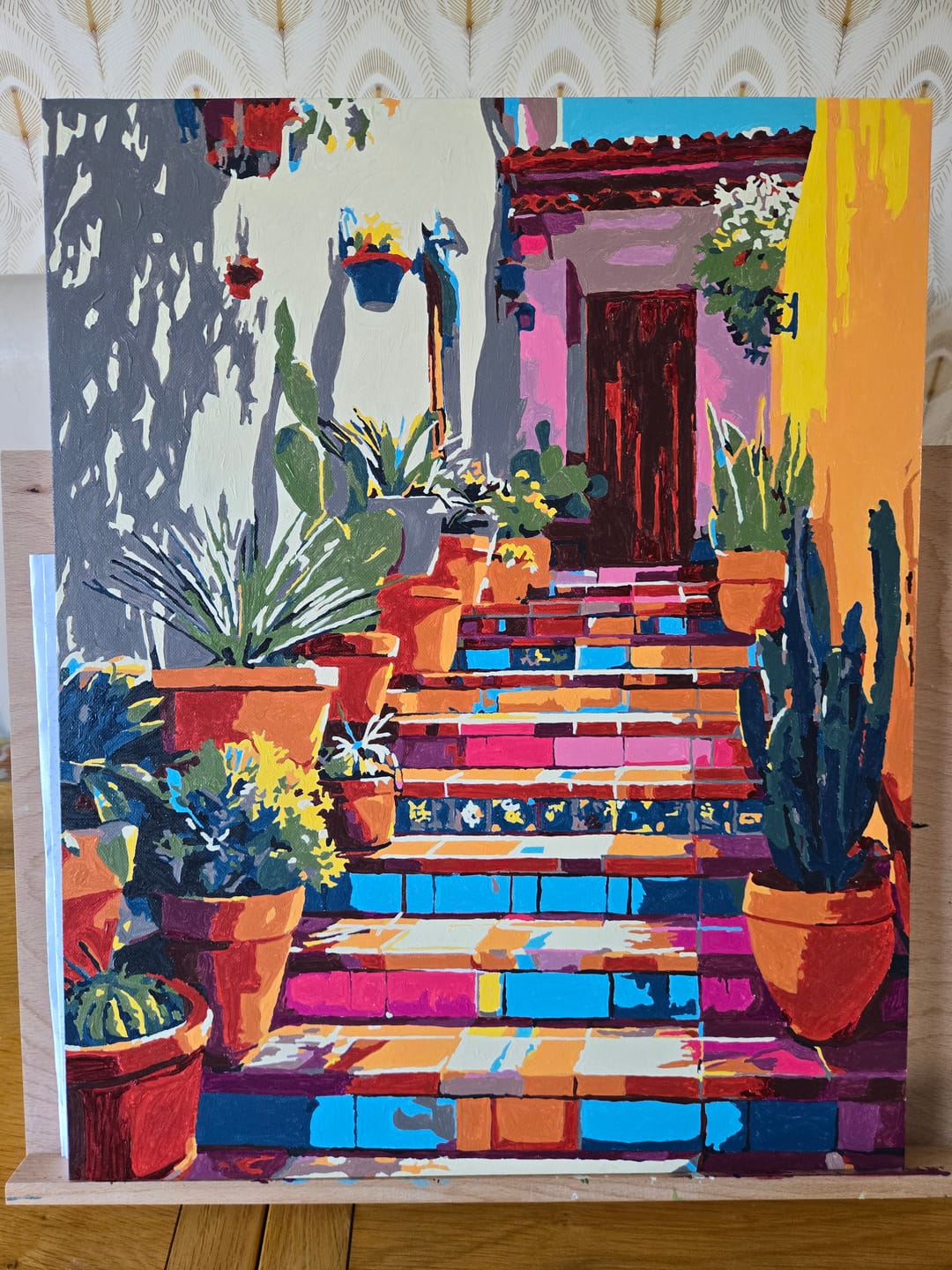 Customer photo review of Stairs to Mexico | Paint by Number