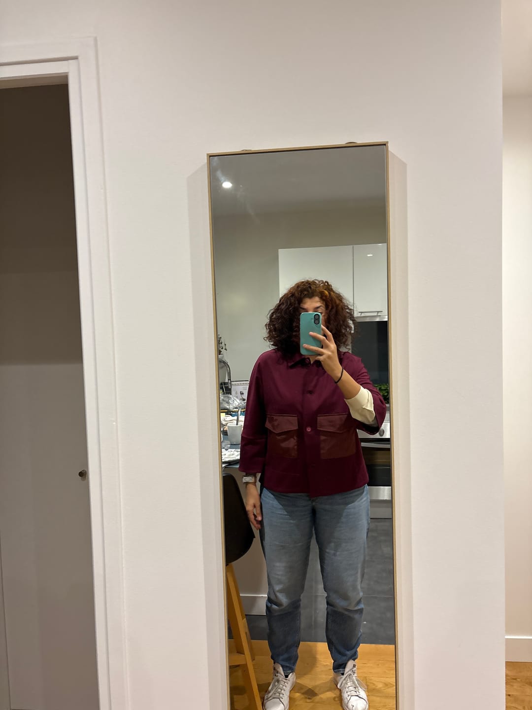 Customer photo review of GIACCA ANITA BORDEAUX