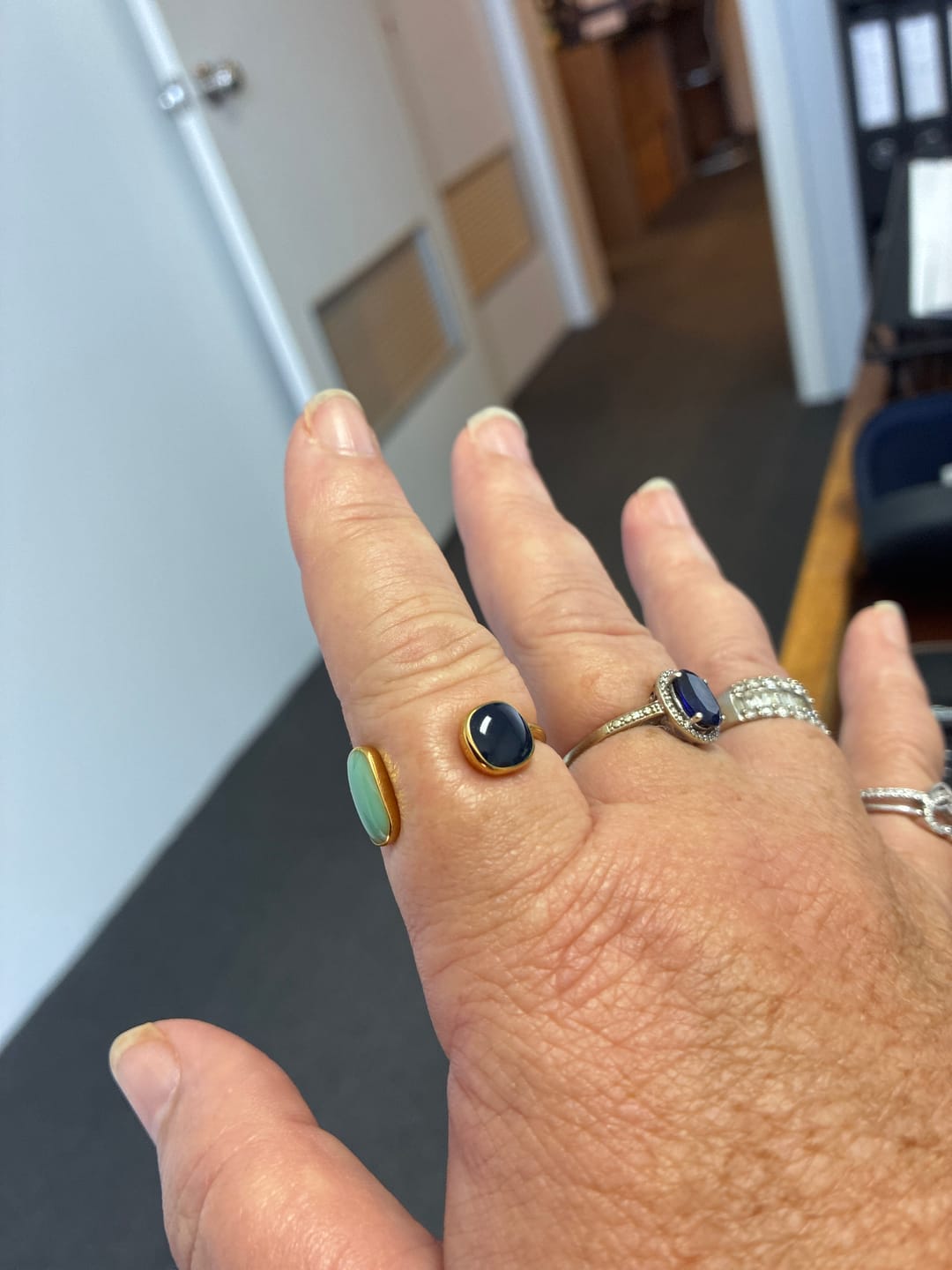 Customer photo review of Aquamarine Wrap Ring