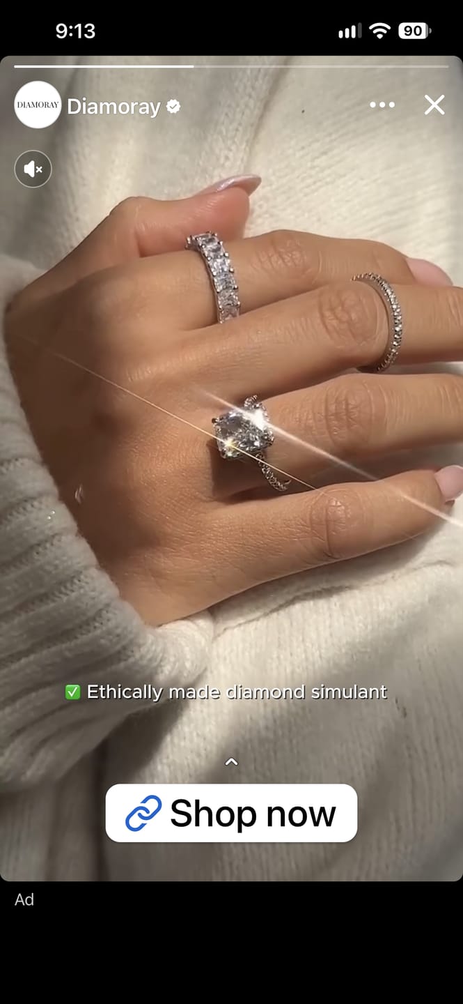 Customer photo review of S925 2.0Ct～7.0Ct Radiant Cut Engagement Ring Or Enhancer Wedding Set In Sterling Silver