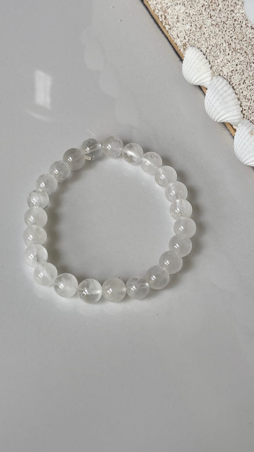 Customer photo review of Natural Clear Quartz Crystal Bracelet | Vastu Remedy for Meditation & Focus | 8 mm Beads