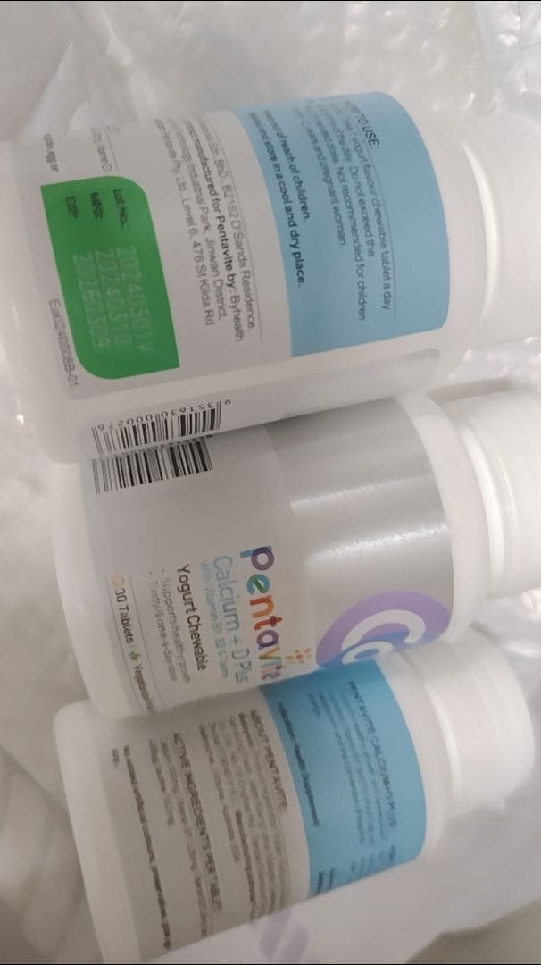 Customer photo review of Calcium, Vitamin B1, B2, Vitamin D3 & Taurine Milk Chewable Tablet