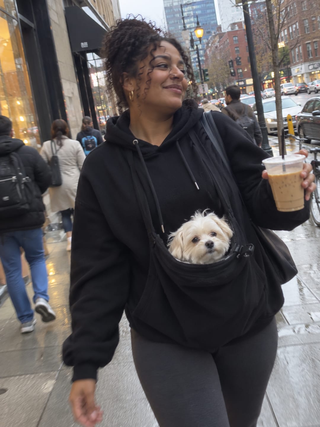 Customer photo review of The Joey Hoodie™ – for Small Dogs & Cats