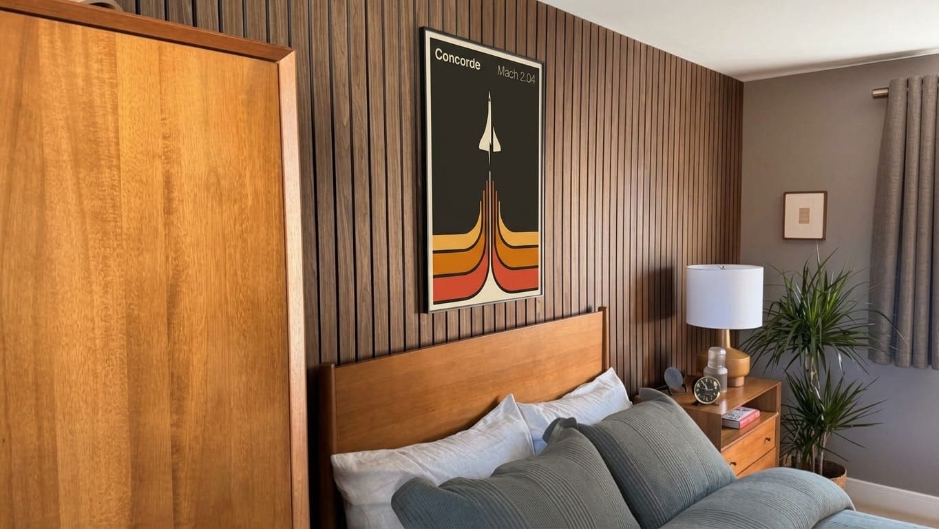 Customer photo review of SlatWall Grand Acoustic Deep Walnut Slatted Wall Panel