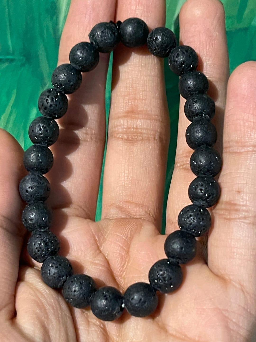 Customer photo review of Natural Volcanic Lava Bracelet | Vastu Remedy for Rebirth, Energy & Emotional Balance | 8 mm Beads