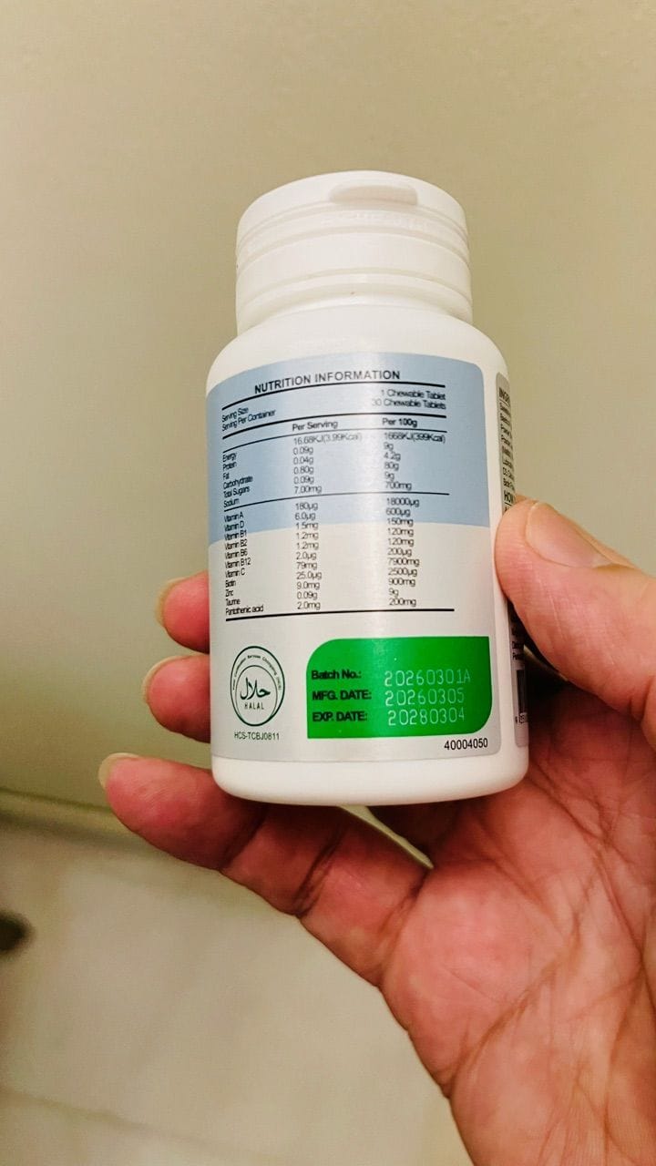Customer photo review of Men’s Multi Fruits & Veggies Chewable Tablet