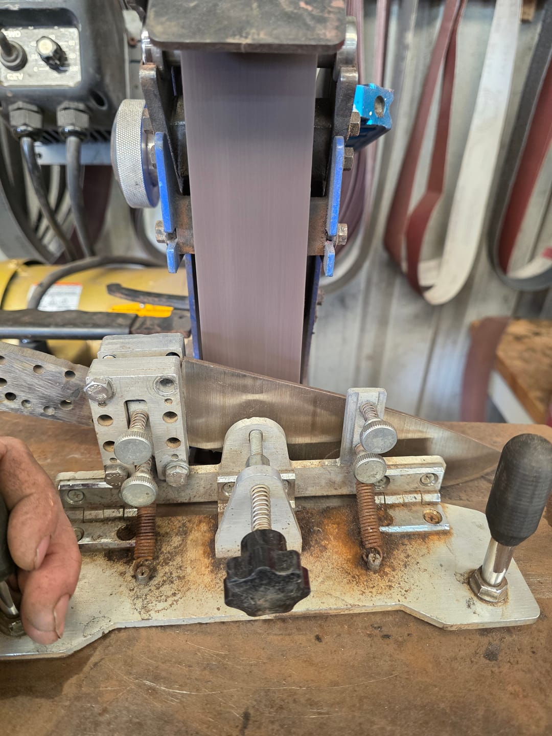 Customer photo review of 2 X 48 Inch Aluminum Oxide Metal Sanding Belts, 6 Pack