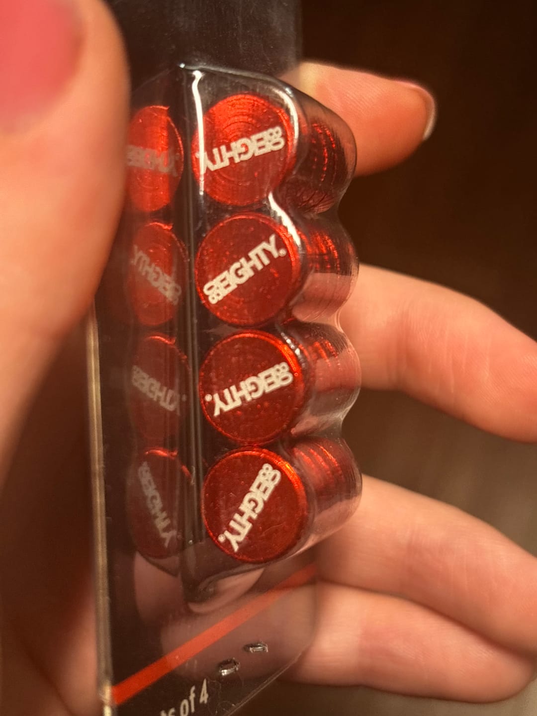 Customer photo review of 80Eighty® Red Valve Stem Caps