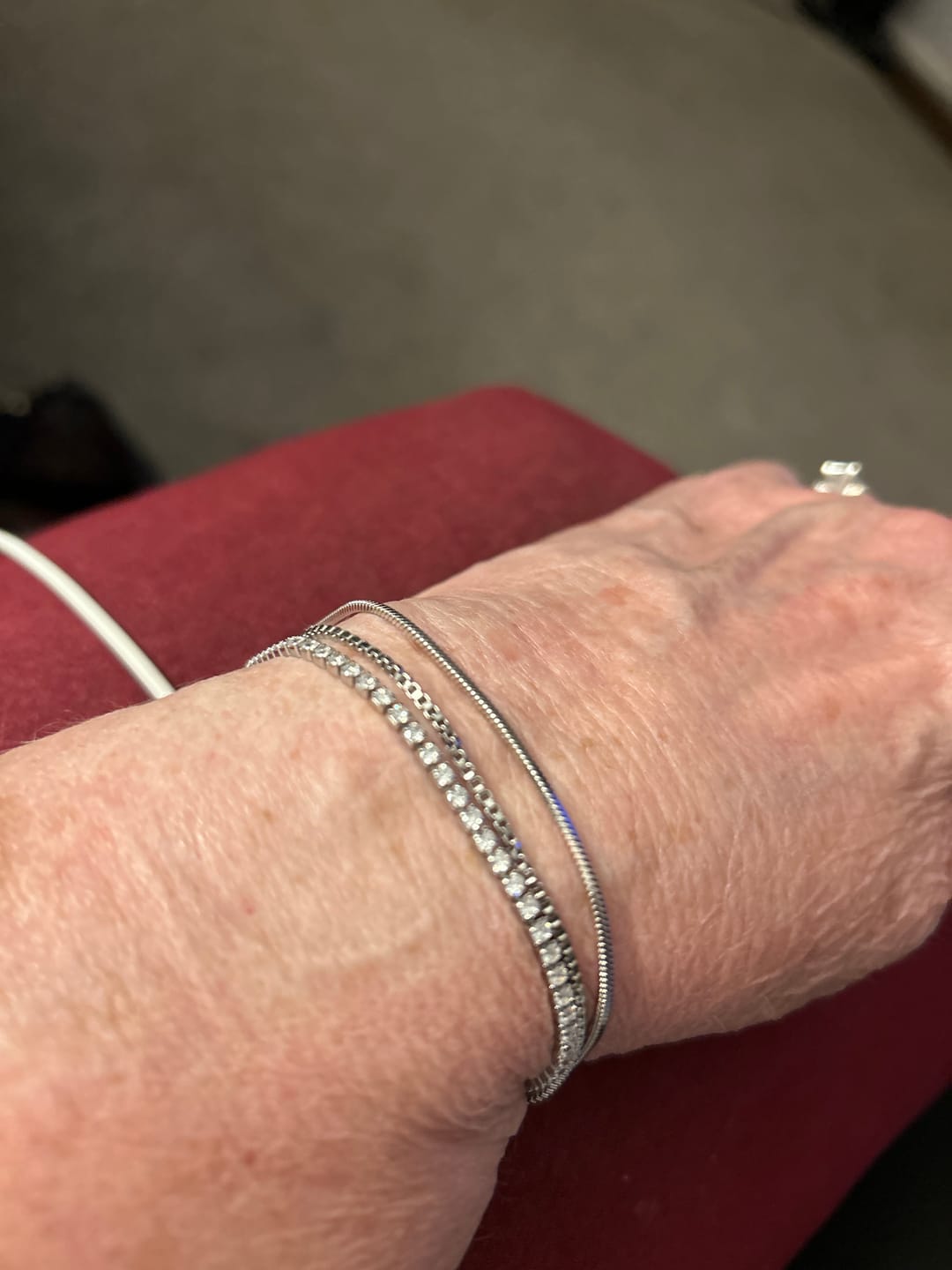 Customer photo review of Minimal Tennis Bracelet