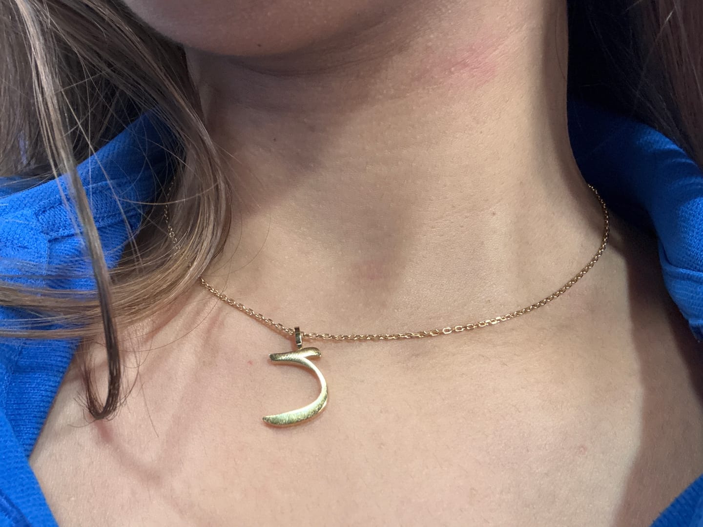 Customer photo review of Letter Necklace
