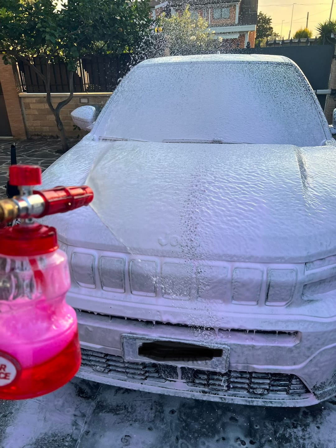 Customer photo review of S2 FOAMY COLOR by INNOVACAR: pH-neutral car shampoo with colored foam and pink lather