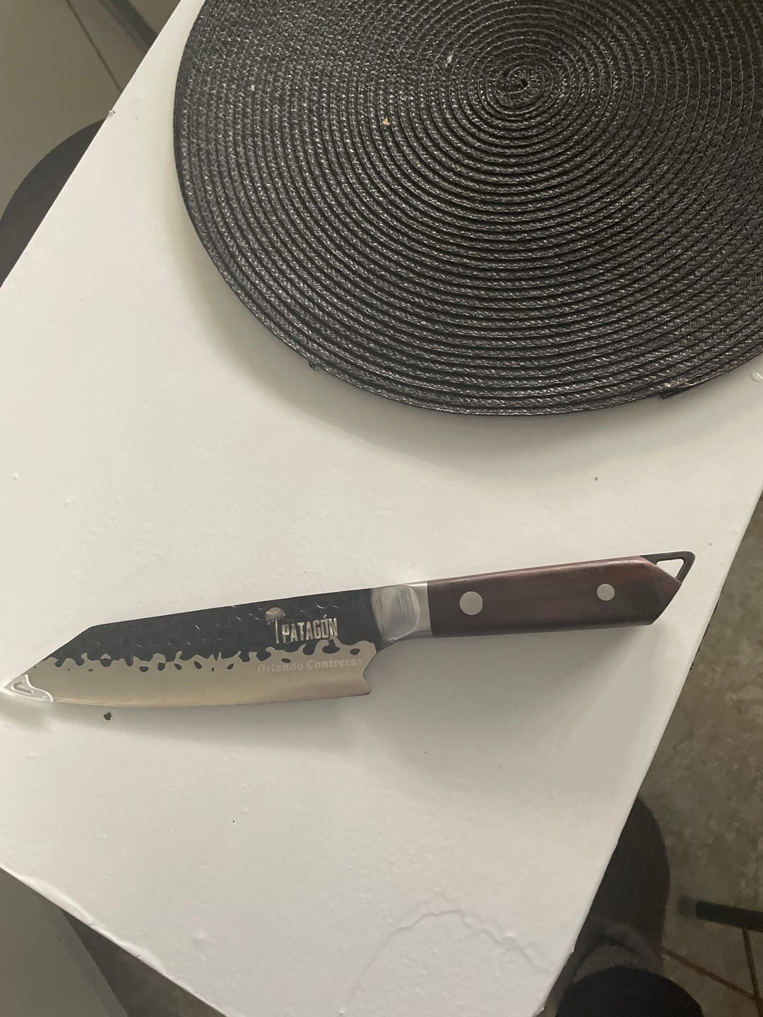 Customer photo review of Cuchillo Kiritsuke Martillado hoja 18 cm PATAGÓN - PIÑÓN