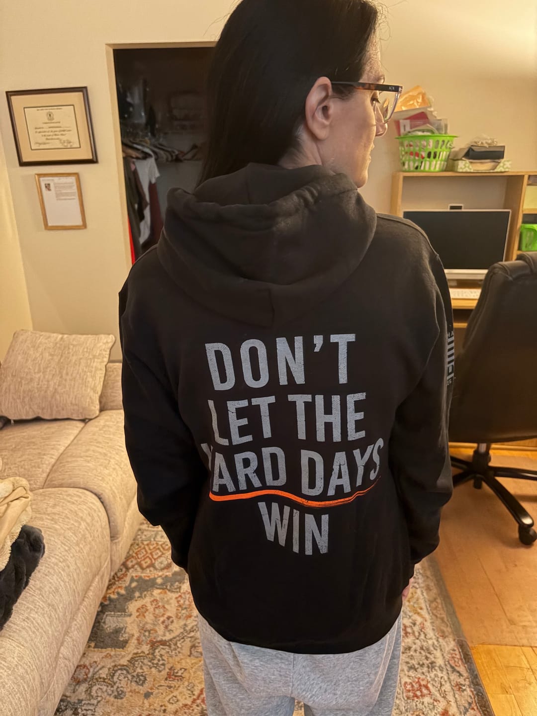 Customer photo review of Hard Days - Hoodie