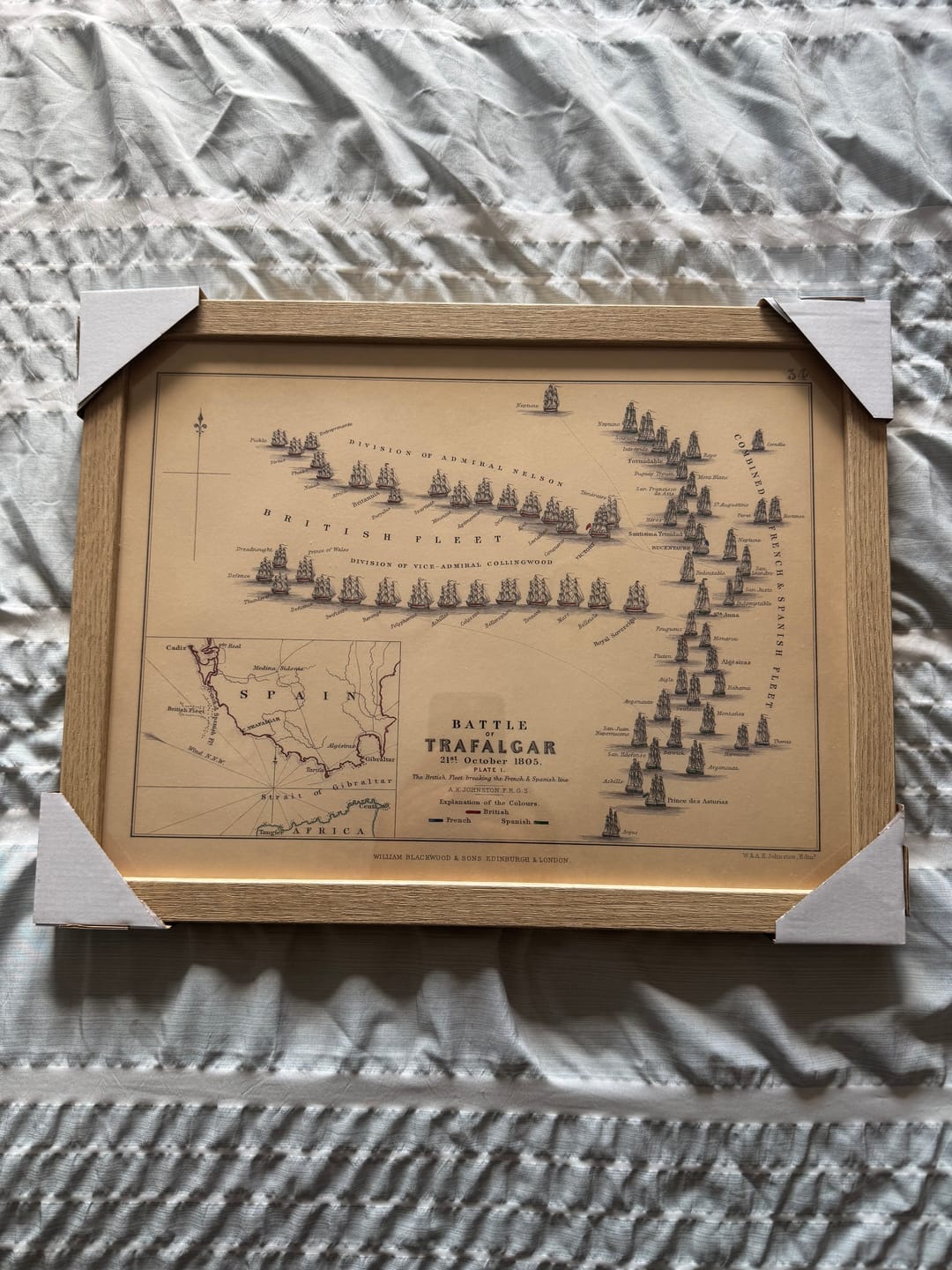 Customer photo review of Battle of Trafalgar, The British Fleet breaking the French and Spanish Line: AK Johnston, 1852