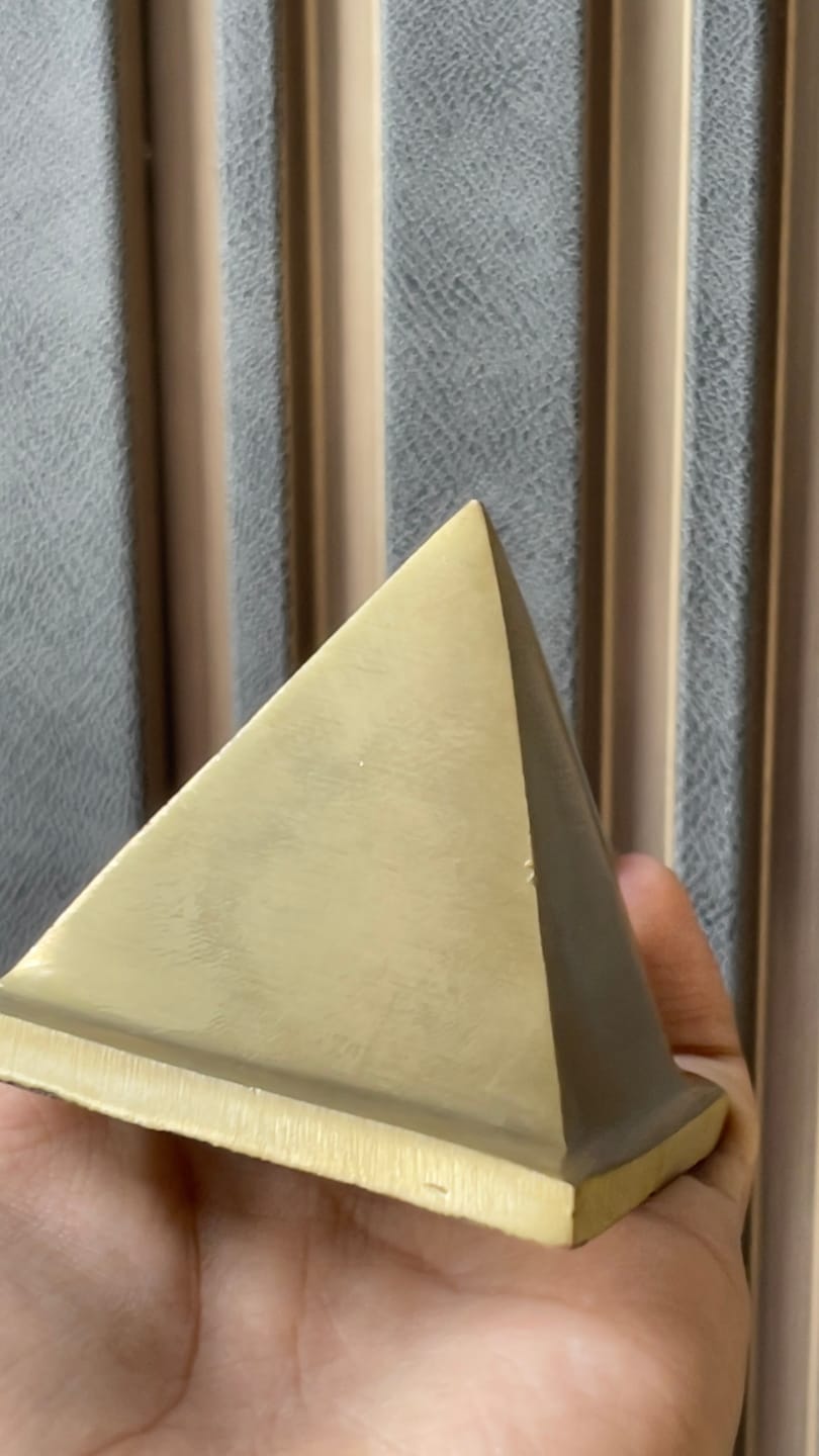Customer photo review of Solid Brass Pyramid Vastu Remedy for North West Direction Balance, Health, Wealth and Positive Energy Support for Entrance, Kitchen and Home Spaces | 7.6 cm | 600 g