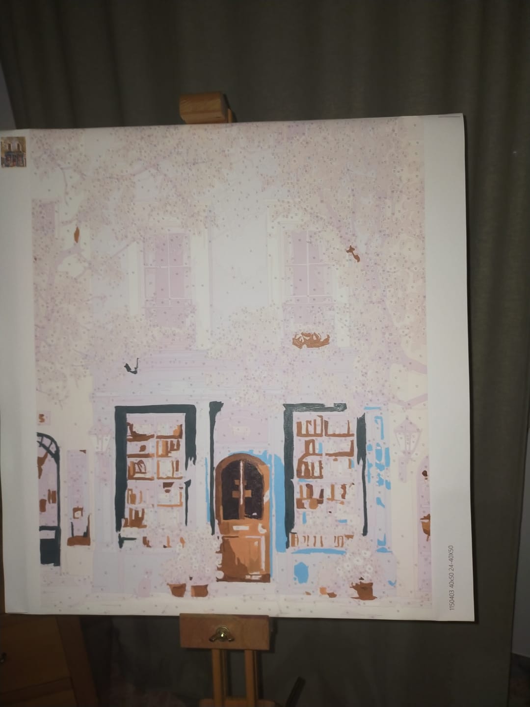 Customer photo review of The Blue Bookshop | Paint by Number