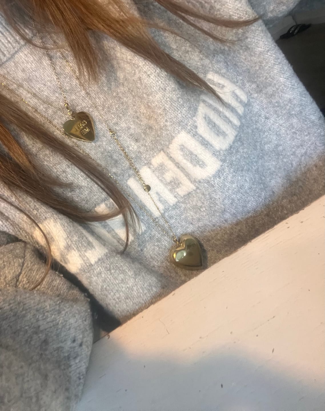 Customer photo review of KNIT SWEATER LIGHT GREY